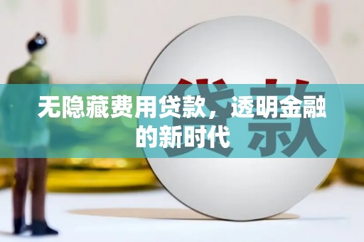 北市无隐藏费用贷款，透明金融的新时代
