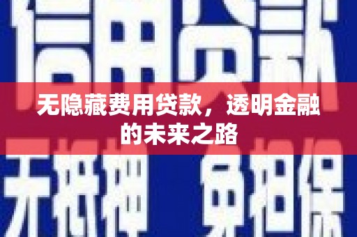 北市无隐藏费用贷款，透明金融的未来之路