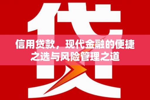 北市信用贷款，现代金融的便捷之选与风险管理之道