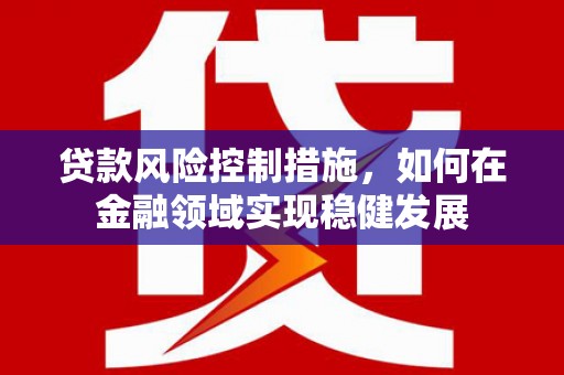 北市贷款风险控制措施，如何在金融领域实现稳健发展