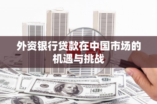 北市外资银行贷款在中国市场的机遇与挑战