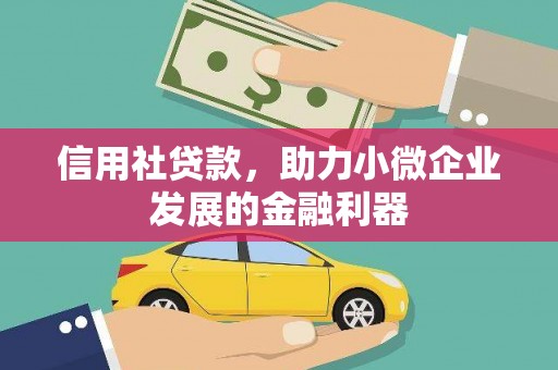 北市信用社贷款，助力小微企业发展的金融利器