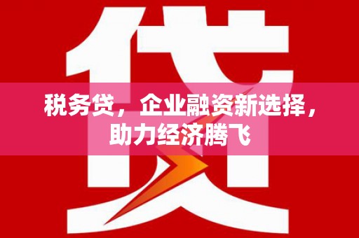 北市税务贷，企业融资新选择，助力经济腾飞
