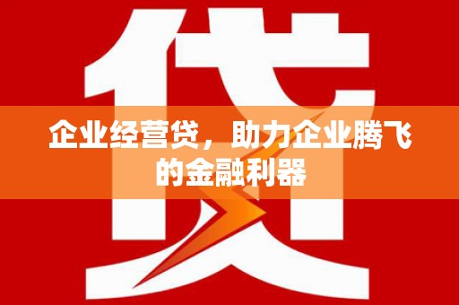 北市企业经营贷，助力企业腾飞的金融利器