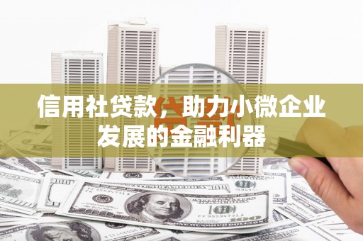 北市信用社贷款，助力小微企业发展的金融利器