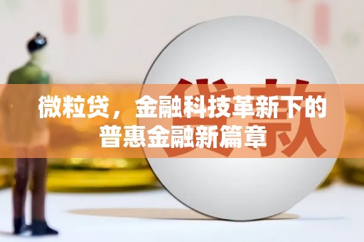 北市微粒贷，金融科技革新下的普惠金融新篇章