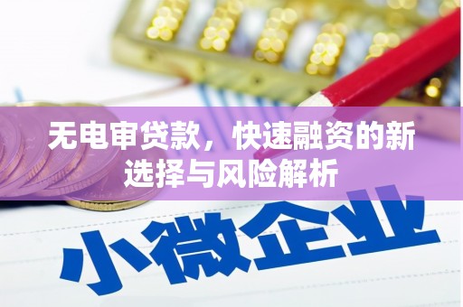 北市无电审贷款，快速融资的新选择与风险解析