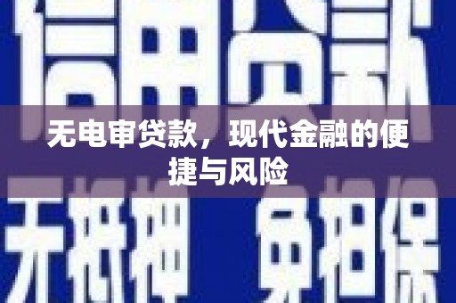 北市无电审贷款，现代金融的便捷与风险