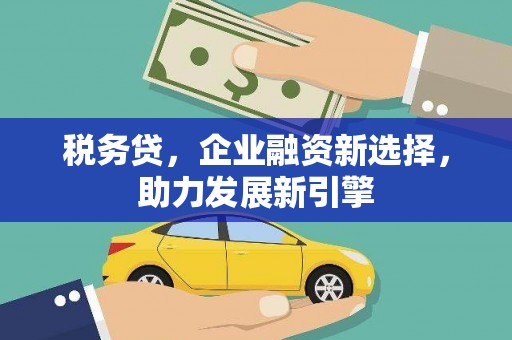 北市税务贷，企业融资新选择，助力发展新引擎