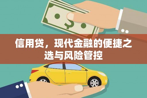 北市信用贷，现代金融的便捷之选与风险管控