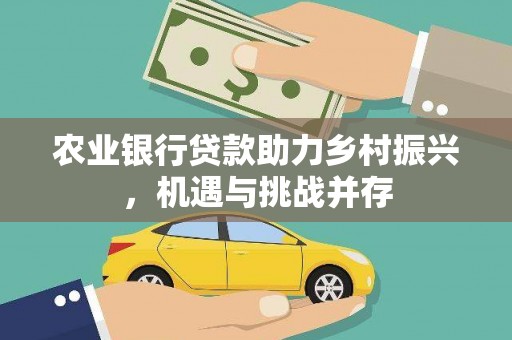 北市农业银行贷款助力乡村振兴，机遇与挑战并存